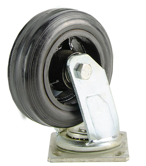 Большегрузное колесо обрезиненное C-4102-DYS поворотное, без тормоза, г/п 200кг
